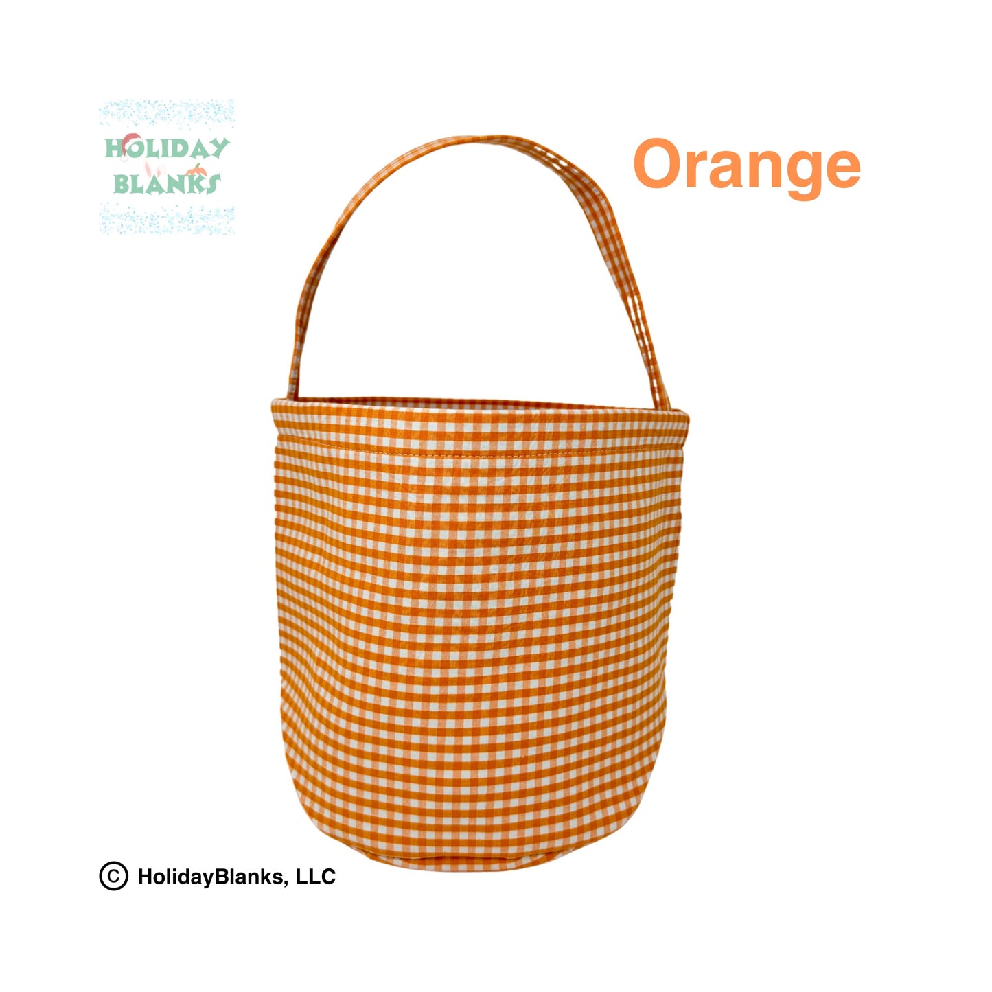2025 HB Gingham Halloween basket embroidery blanks