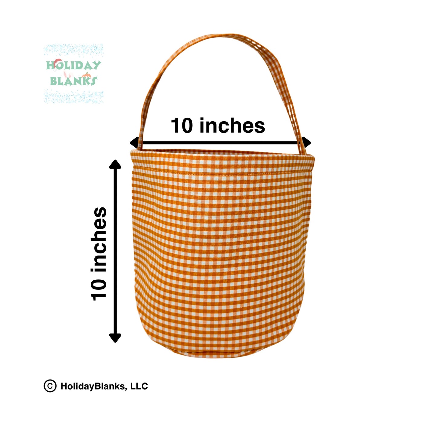 2025 HB Gingham Halloween basket embroidery blanks