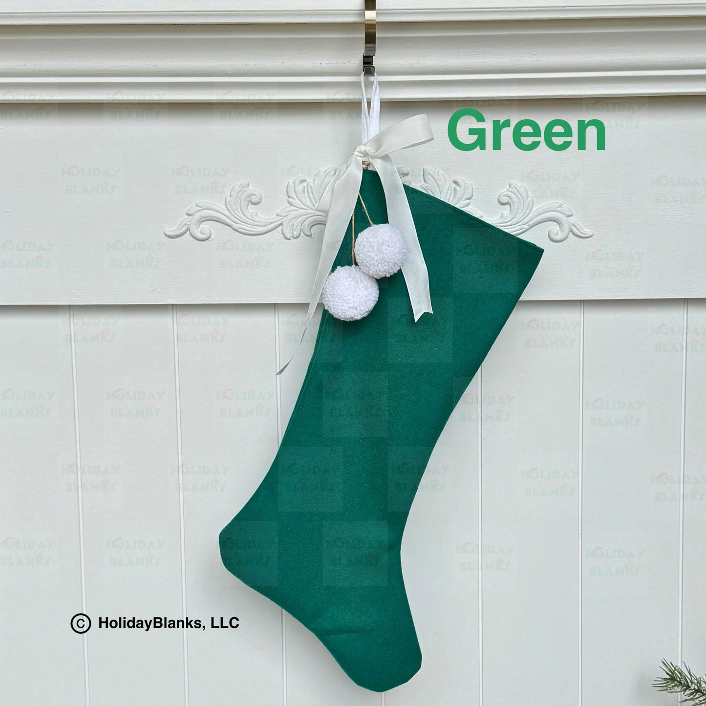 Wool Christmas Stocking Embroidery Blanks