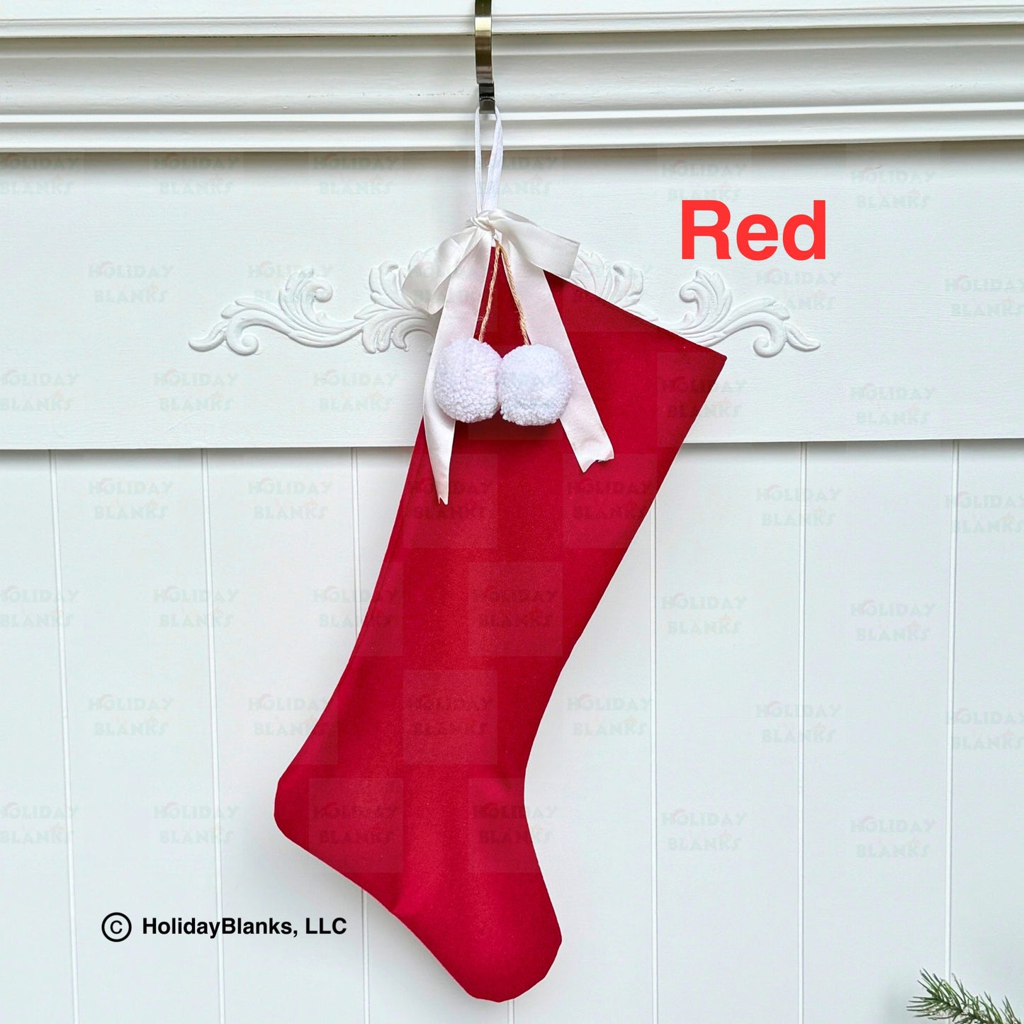 Wool Christmas Stocking Embroidery Blanks