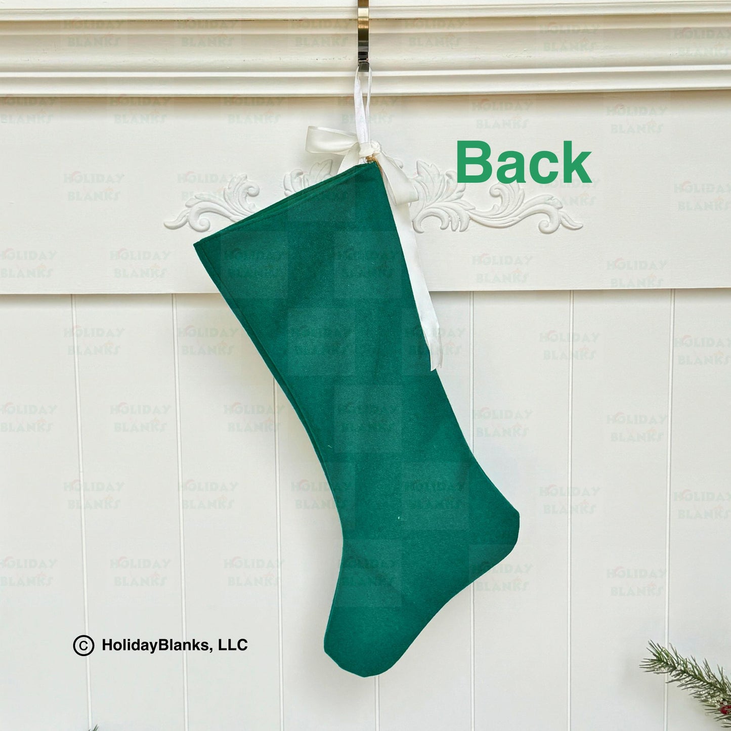 Wool Christmas Stocking Embroidery Blanks