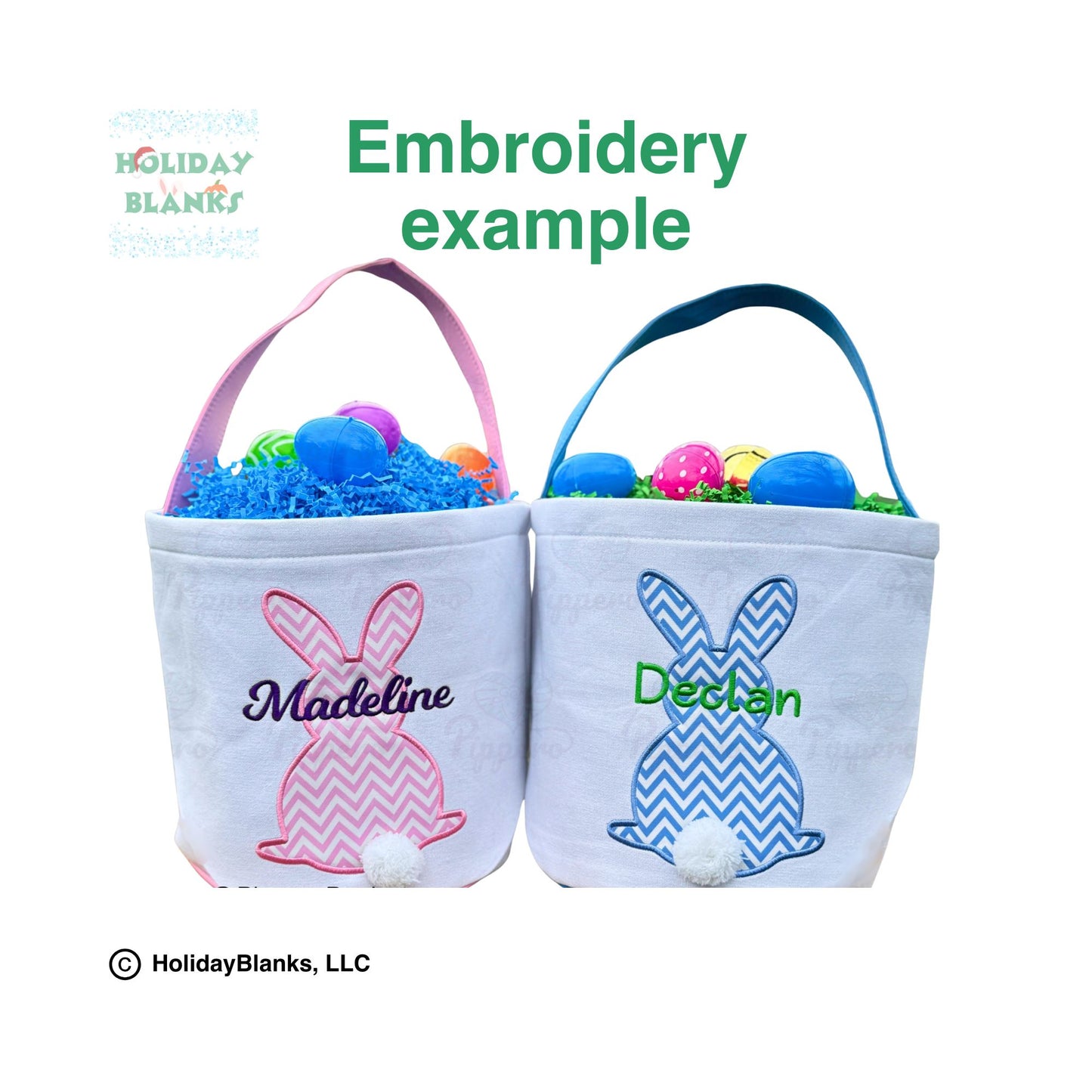 Chevron bunny easter basket blanks