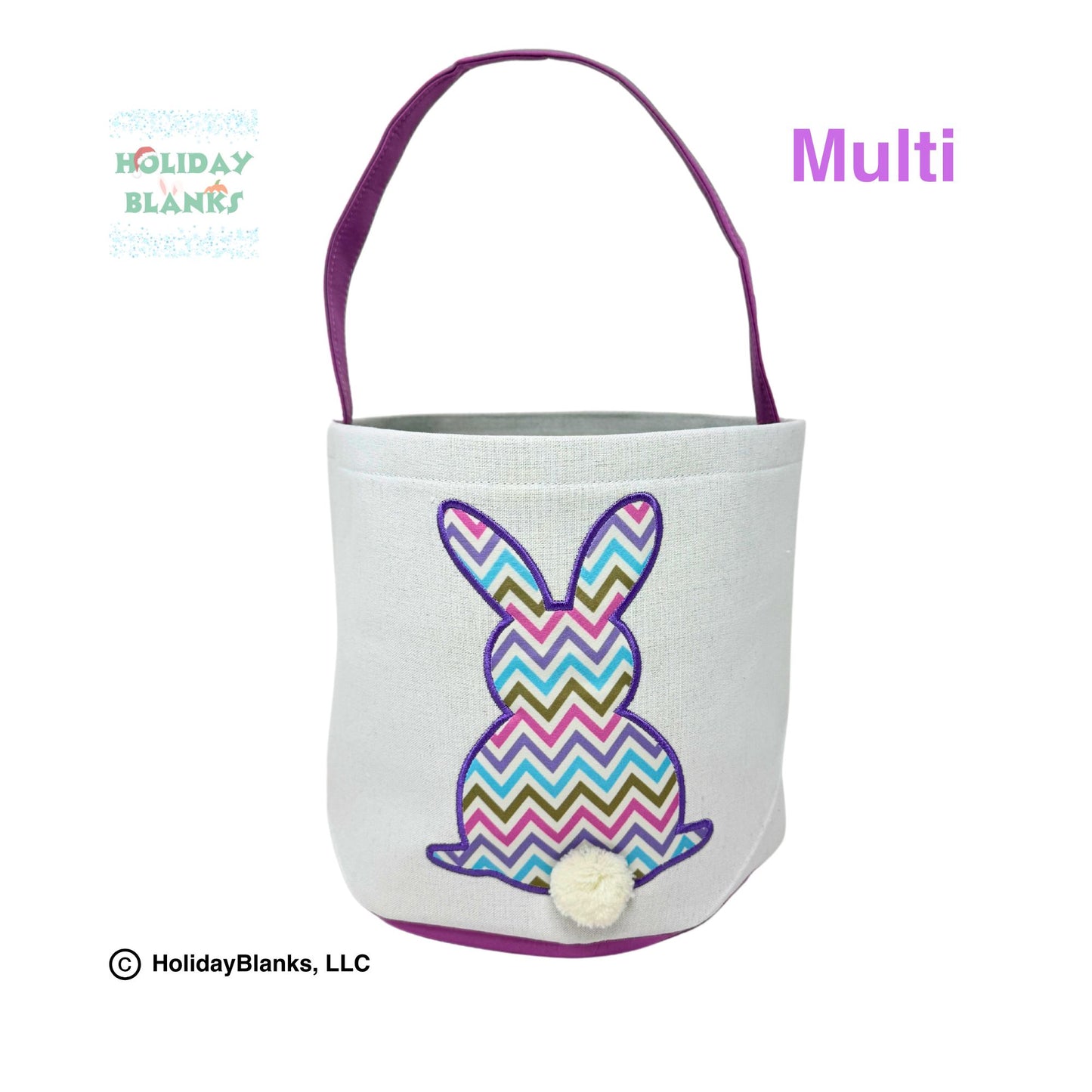 Chevron bunny easter basket blanks