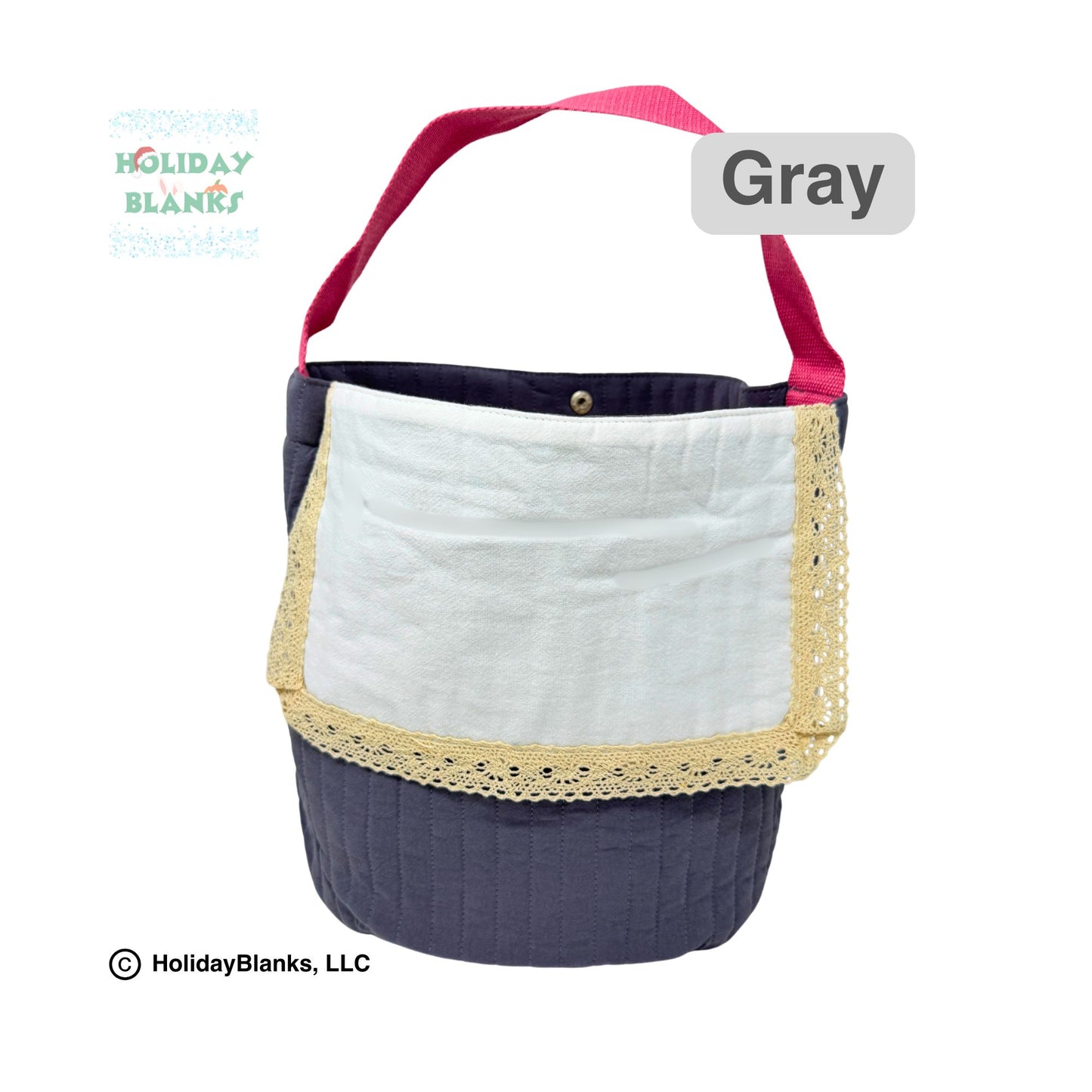 Snap purse Easter Basket or Book Bag embroidery blank