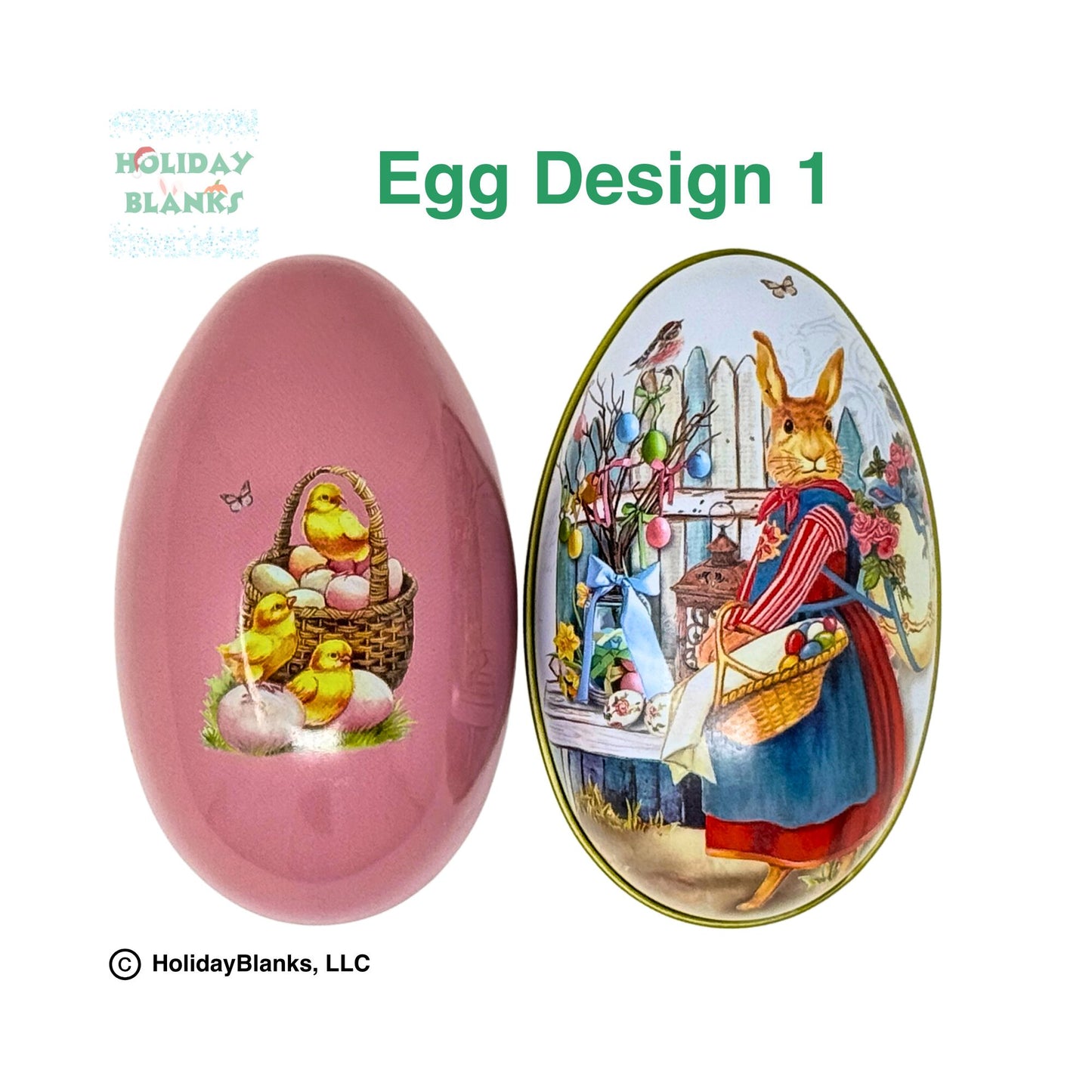 Vintage Style Tin Easter Eggs for Candy