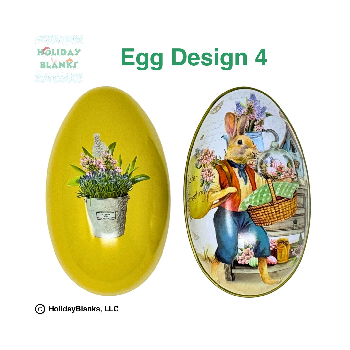 Vintage Style Tin Easter Eggs for Candy