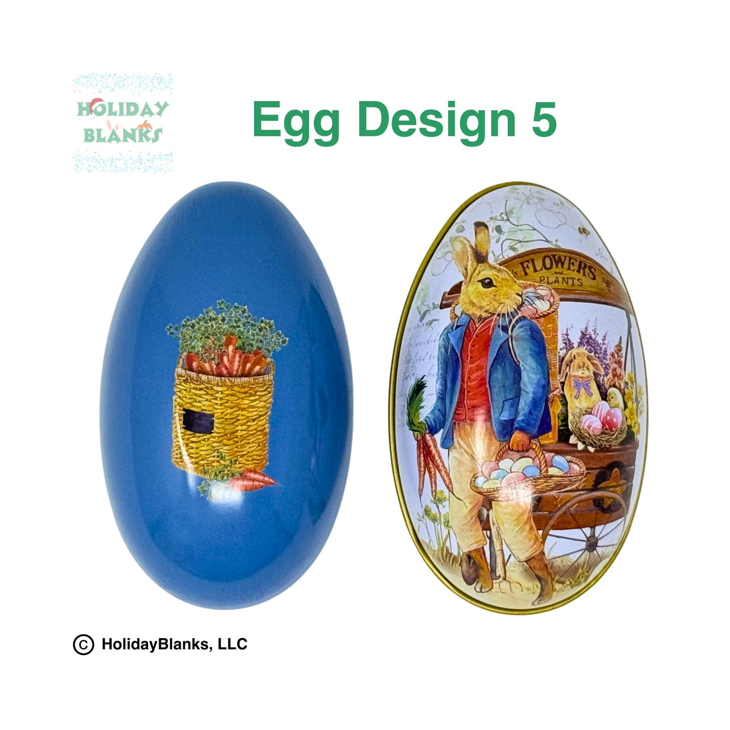 Vintage Style Tin Easter Eggs for Candy