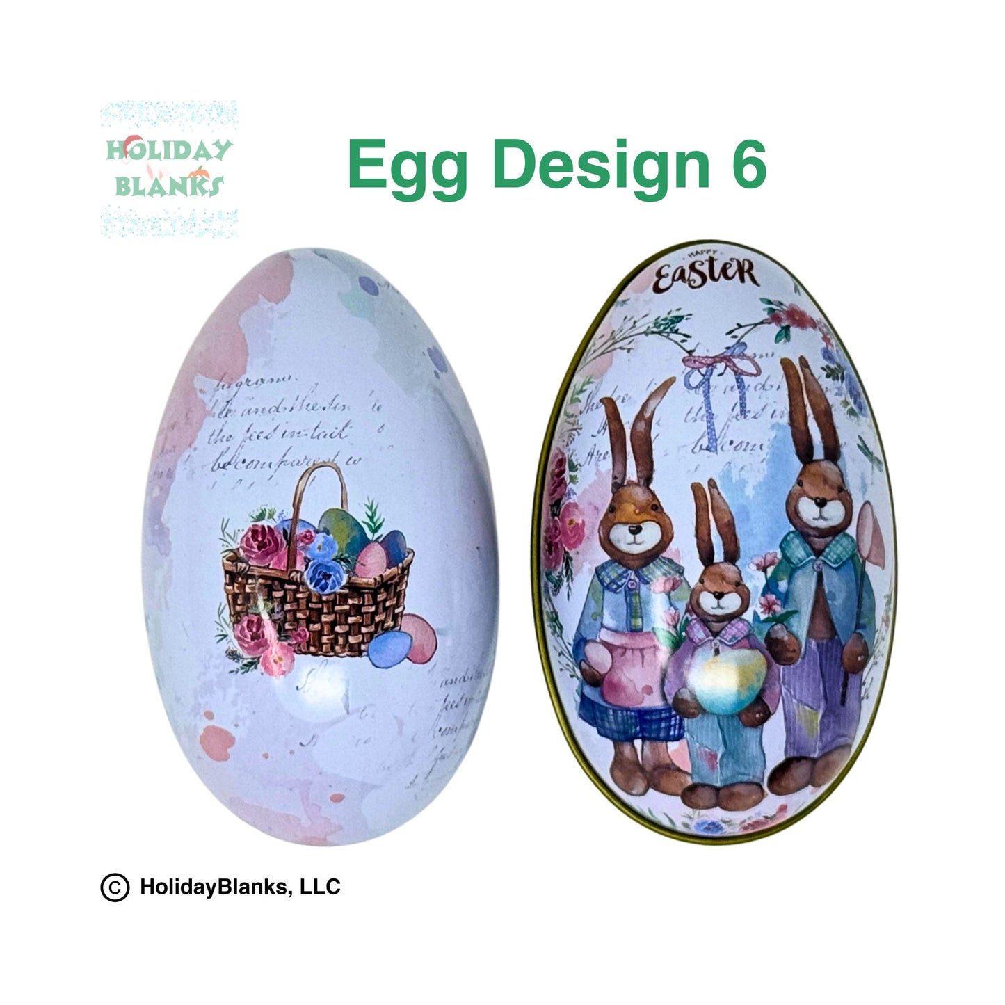 Vintage Style Tin Easter Eggs for Candy