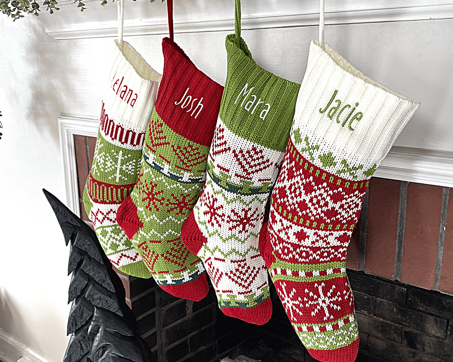 Colorful Knit Christmas Stocking Blanks