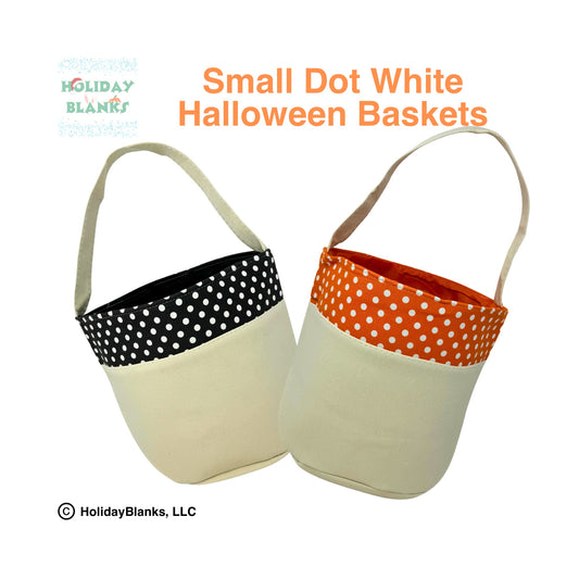 Halloween Small dot design basket embroidery blanks