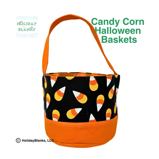 Halloween Candy Corn design basket embroidery blanks