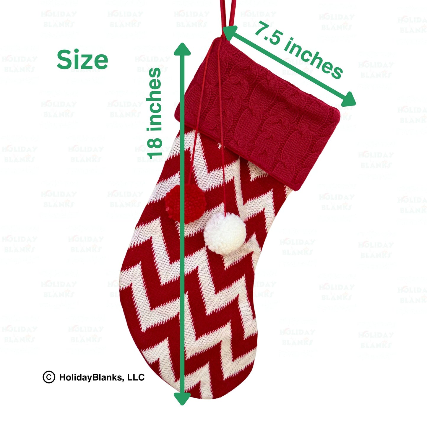 Christmas Stocking Embroidery Blanks Knit Stocking Blanks with Christmas Designs