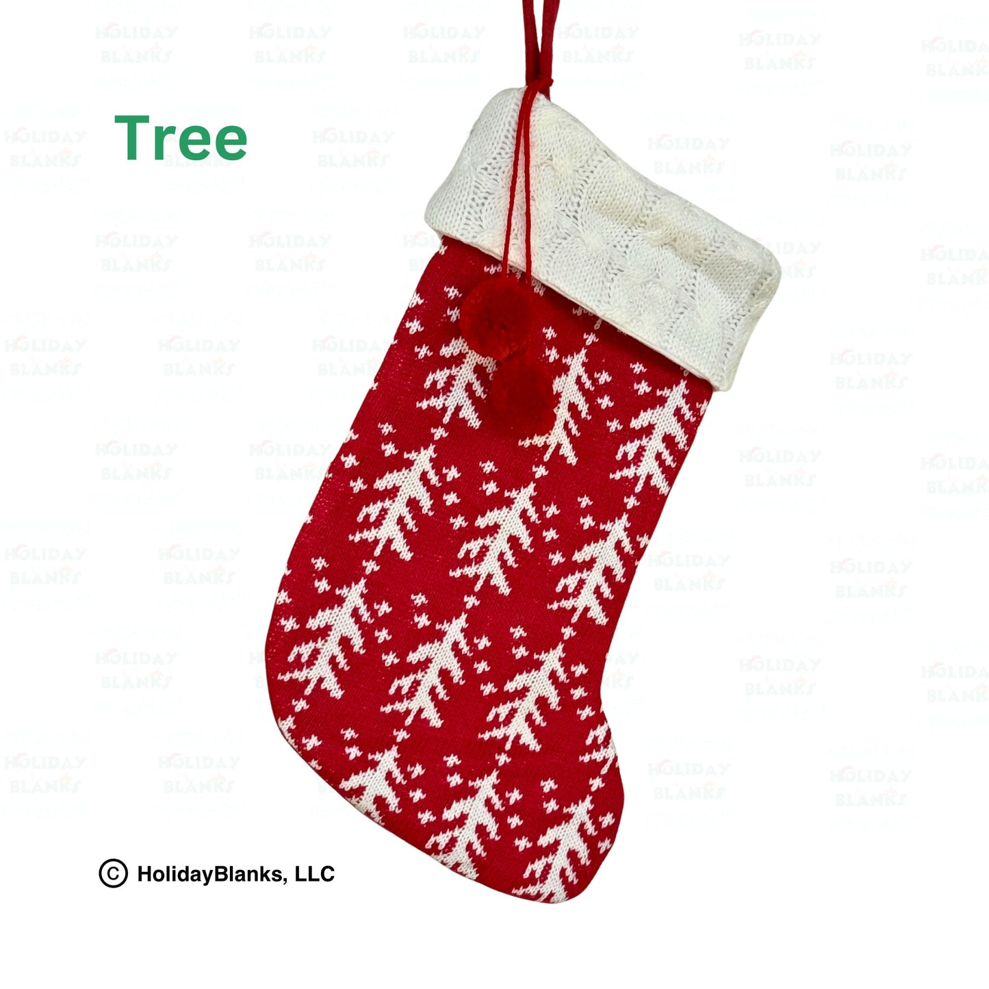 Christmas Stocking Embroidery Blanks Knit Stocking Blanks with Christmas Designs