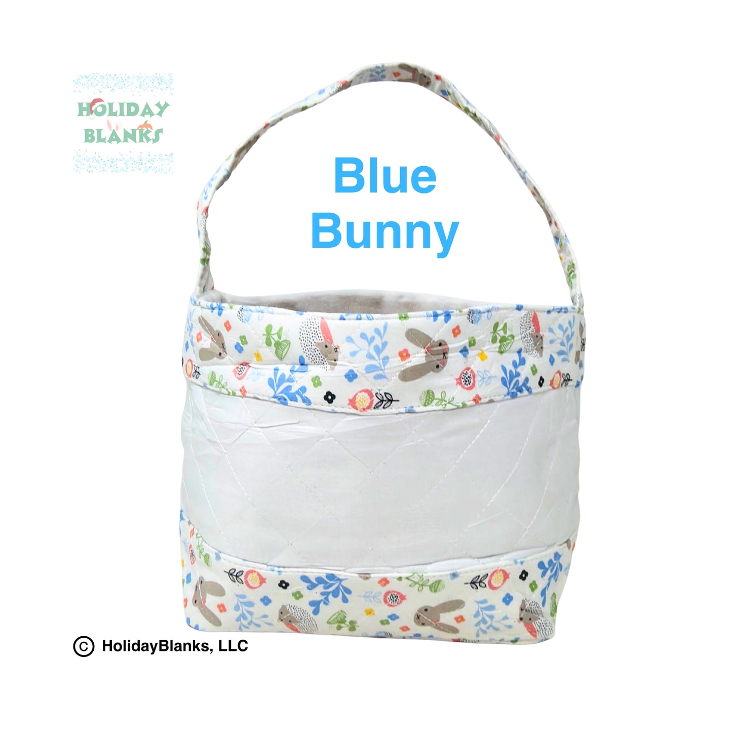 Quilted Easter baskets with Easter inspired patterns