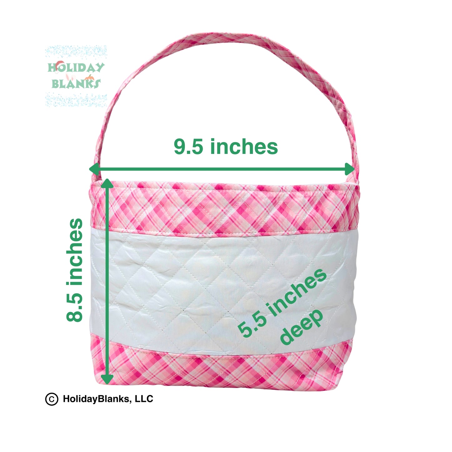 Quilted Easter baskets with Easter inspired patterns