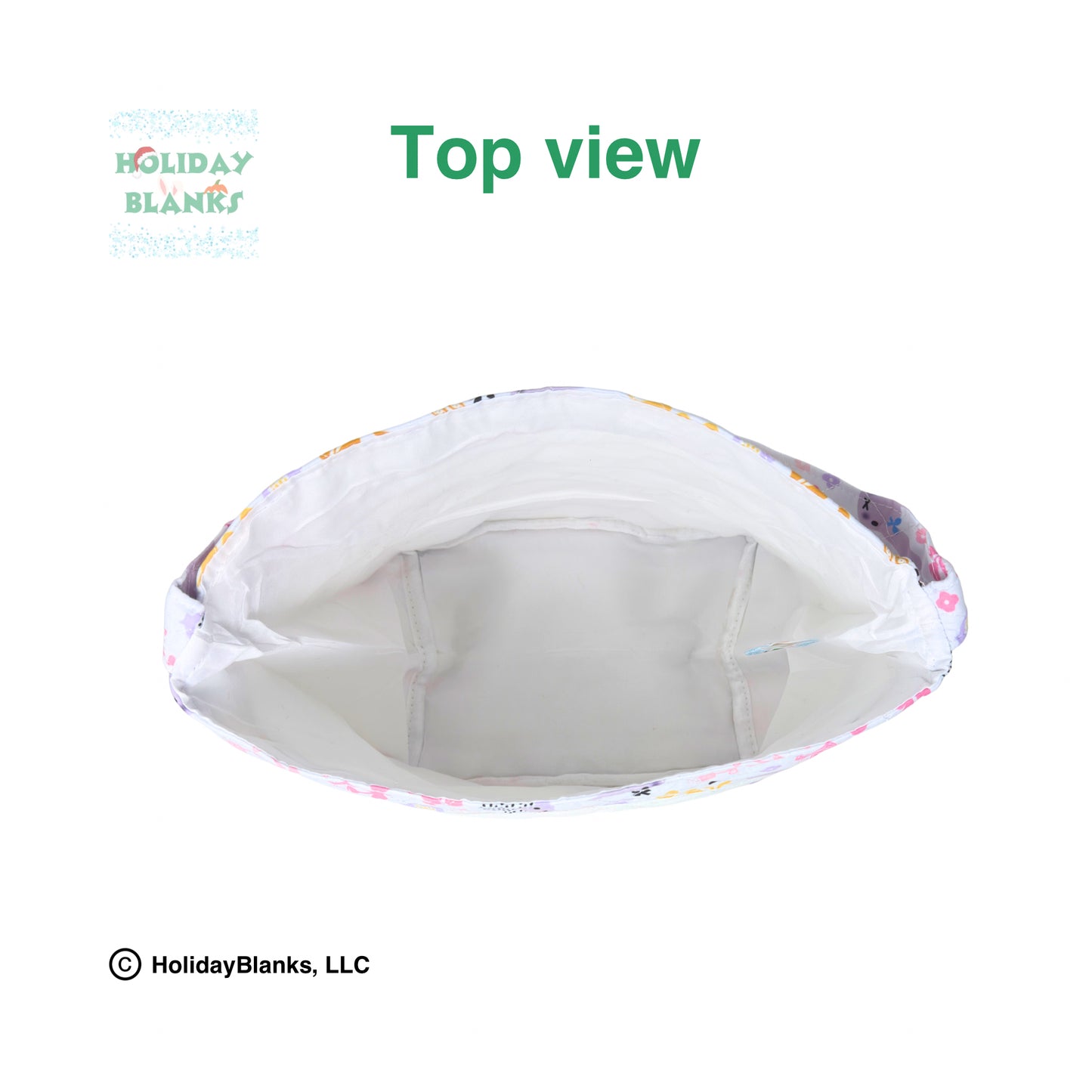 Quilted Easter basket embroidery blank with Bunny pattern