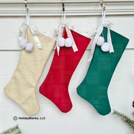 Wool Christmas Stocking Embroidery Blanks