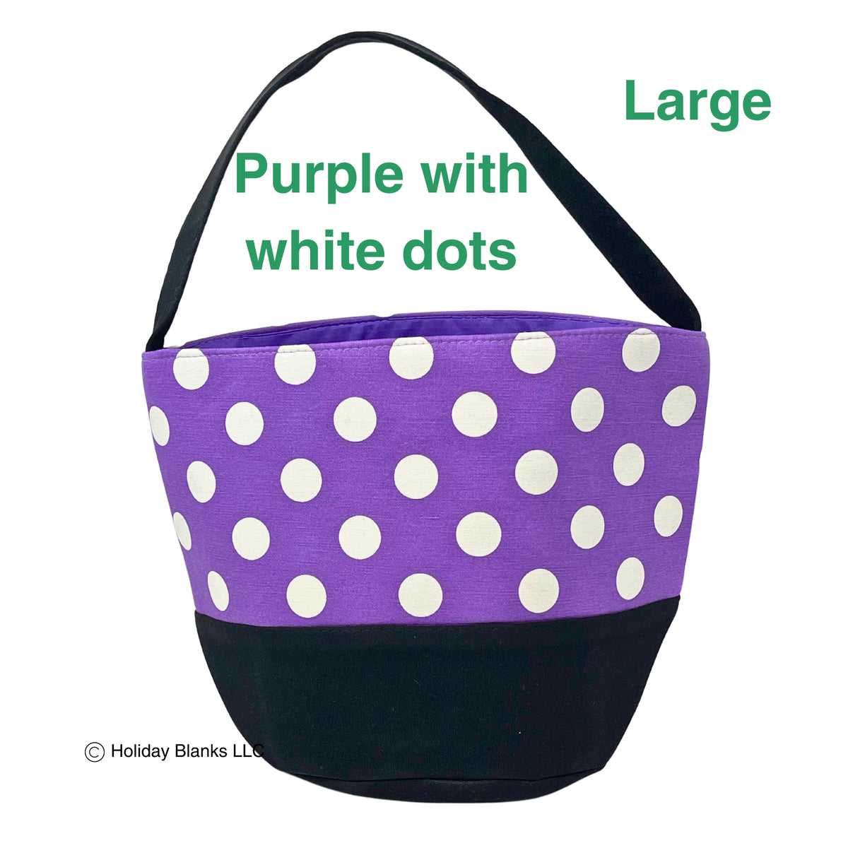 Halloween Basket Embroidery Blanks with Large Dot Design