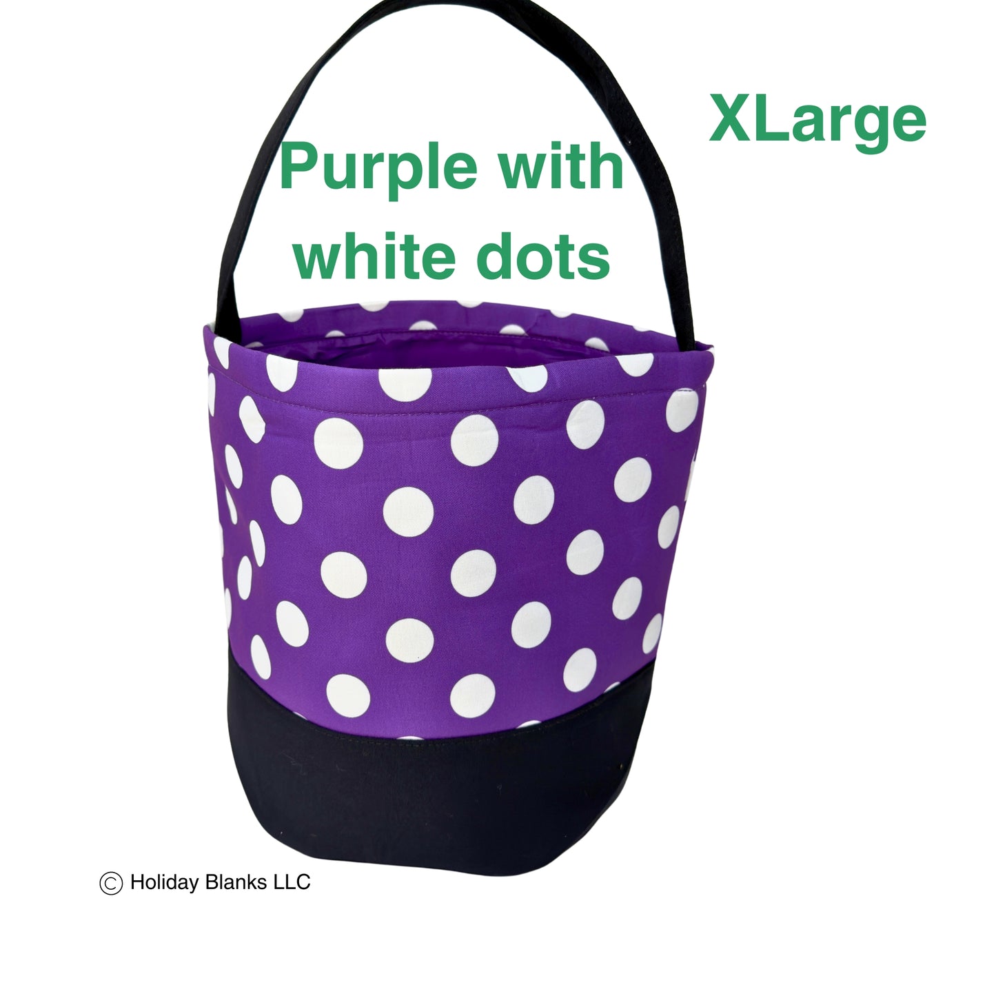 Halloween Basket Embroidery Blanks with Large Dot Design