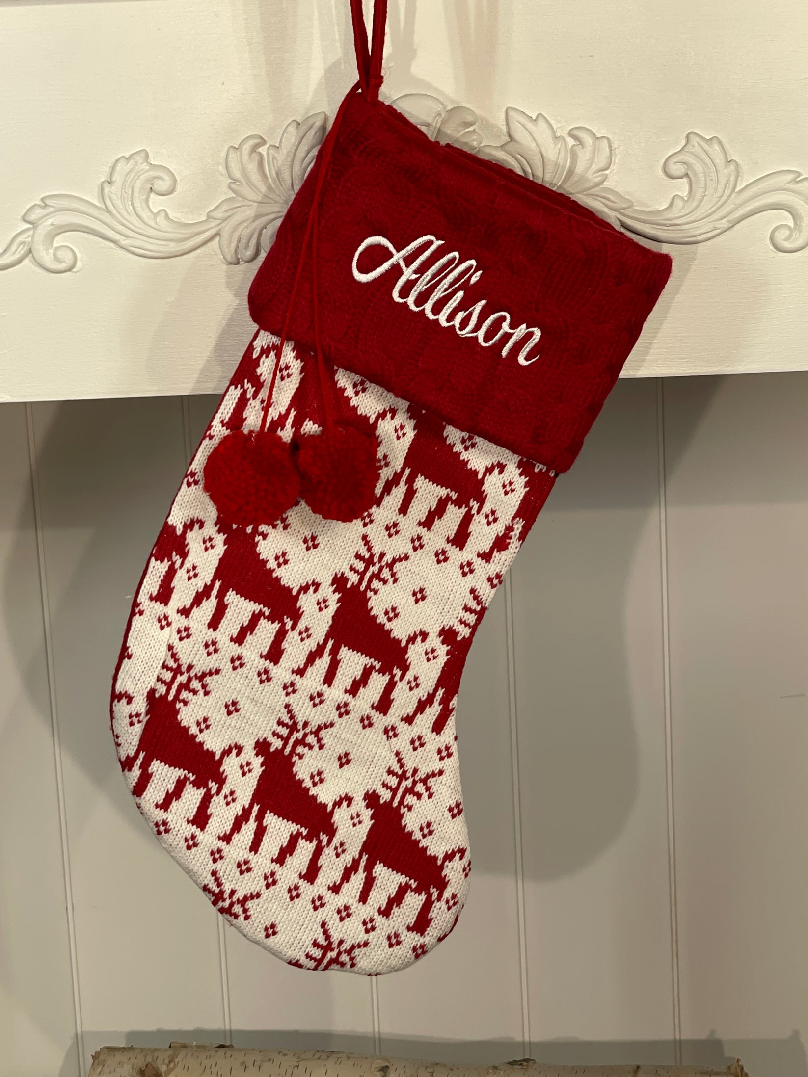 Christmas Stocking Embroidery Blanks Knit Stocking Blanks with Christm HolidayBlanks