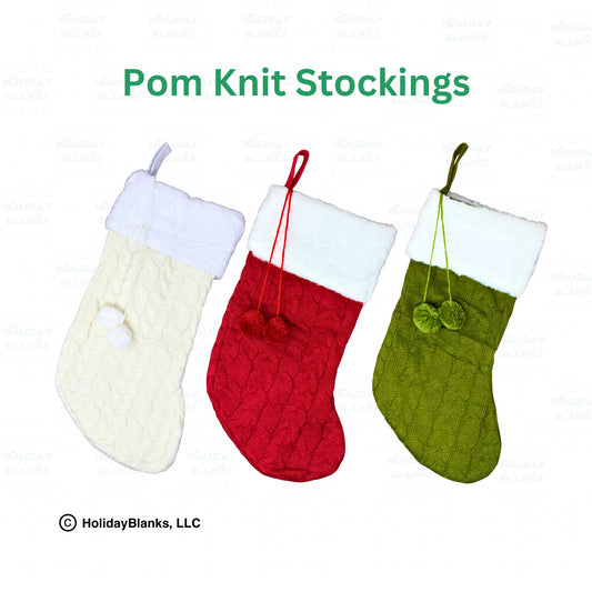 Knit Pom stocking blanks