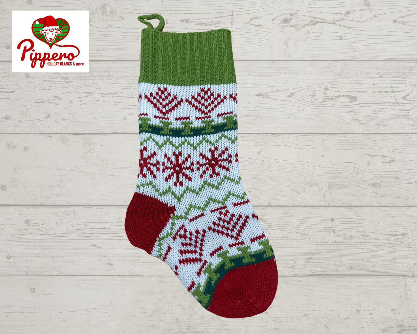 Colorful Knit Christmas Stocking Blanks