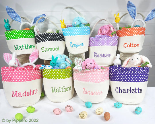 Small dot Easter basket blank