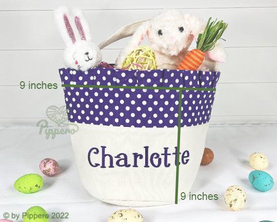 Small dot Easter basket blank