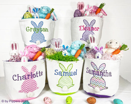 Chevron bunny easter basket blanks