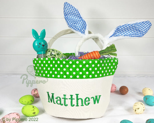 Small dot Easter basket blank