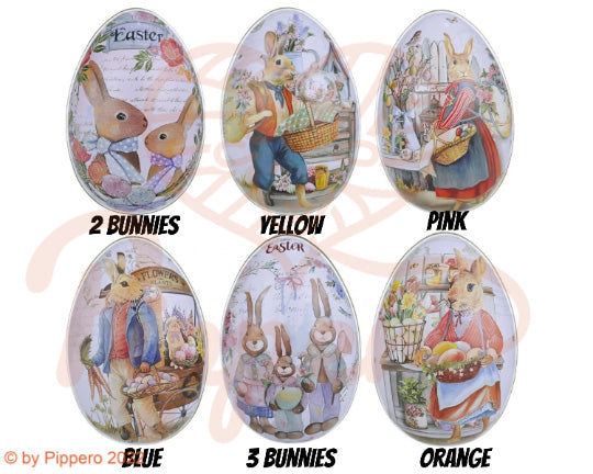 Vintage Style Tin Easter Eggs