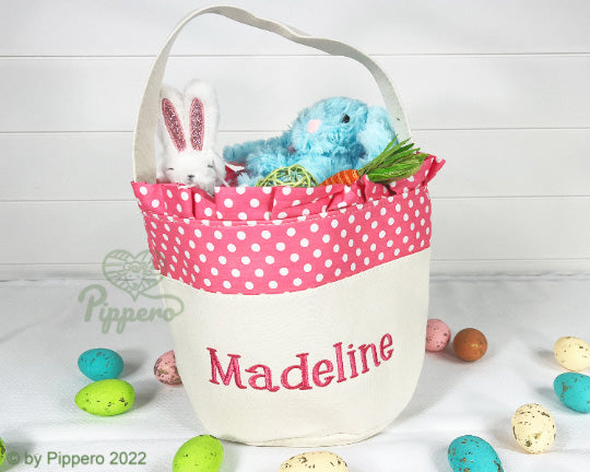 Small dot Easter basket blank