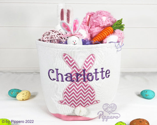 Chevron bunny easter basket blanks