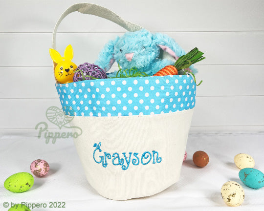 Small dot Easter basket blank