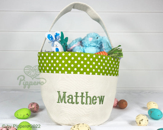 Small dot Easter basket blank