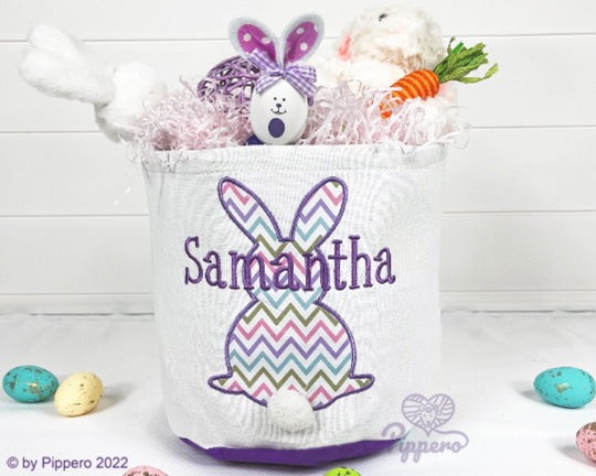 Chevron bunny easter basket blanks