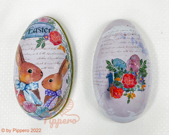 Vintage Style Tin Easter Eggs