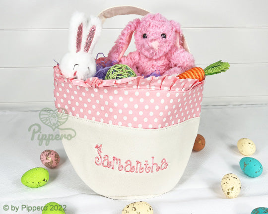 Small dot Easter basket blank