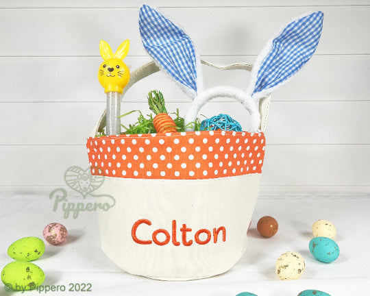 Small dot Easter basket blank