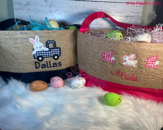 Large burlap Easter basket blanks