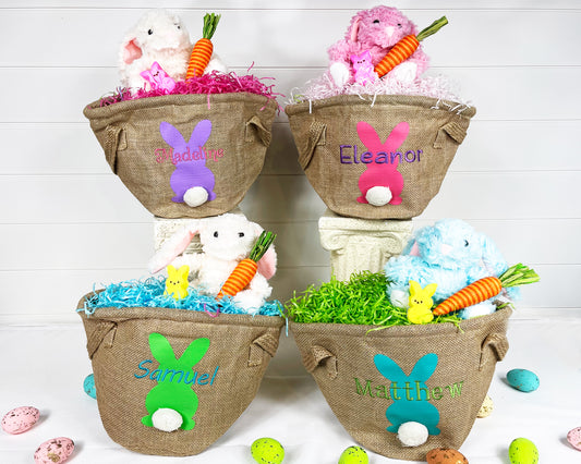 Gingham Easter basket embroidery blanks – HolidayBlanks